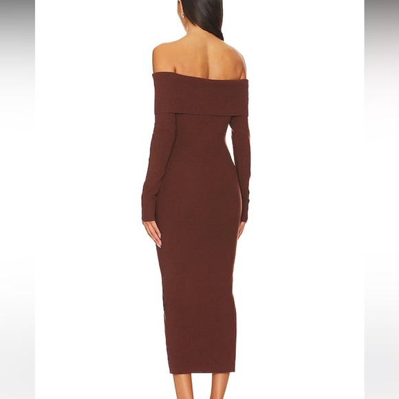 Heart Struck Midi Dress in Mocha NWOT - Picture 3 of 3